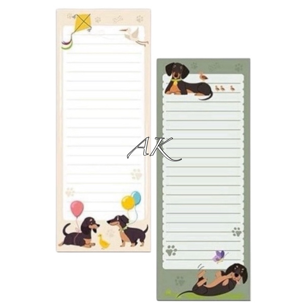 Dachshund Refrigerator Magnet Notepads
Set of 2 • Grocery List • To Do List